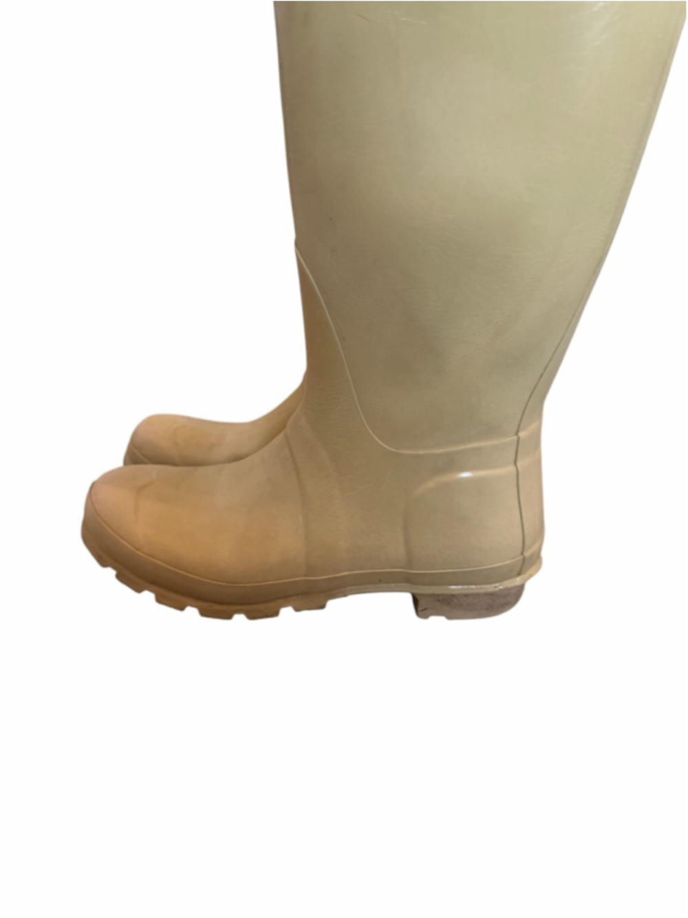 Hunter Original Gloss Tall Rain Boots Cream Beige Wellies UK5 US6M/7M EU38 - Picture 13 of 16